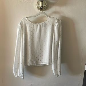 White and gold blouse